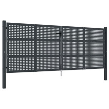 vidaXL Gartentor Anthrazit 400x150 cm Stahl