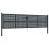 VidaXL vidaXL Gartentor Anthrazit 400x75 cm Stahl 1