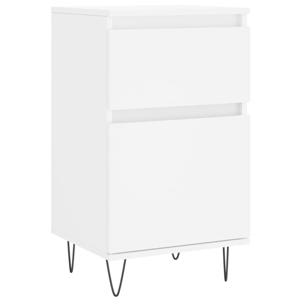 (white, 1 pcs) vidaXL Sideboard Storage Cabinet Cupboard Side Cabinet White Engineered Wood