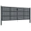 VidaXL vidaXL Gartentor Anthrazit 400x150 cm Stahl 2