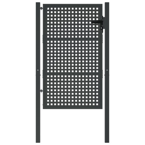 VidaXL vidaXL Gartentor Anthrazit 100x150 cm Stahl 2