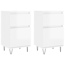 (high gloss white, 2 pcs) vidaXL Sideboard Storage Cabinet Cupboard Side Cabinet White Engineered Wood
