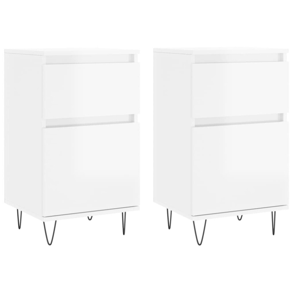 VIDAXL Sideboard - High Gloss - White - Wood - Image 3