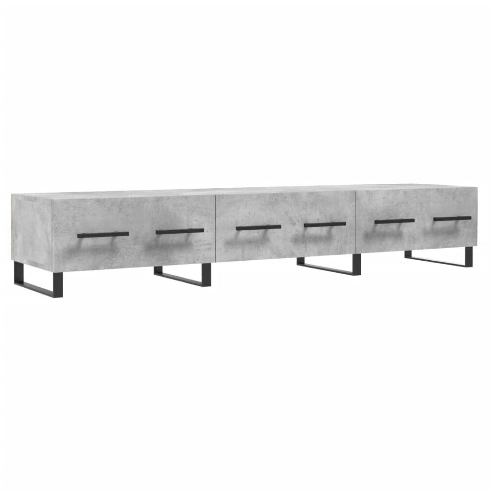 Vidaxl (Concrete Grey) Tv Cabinet Tv Console Sideboard Media Console White Engineered Wood White,Grey