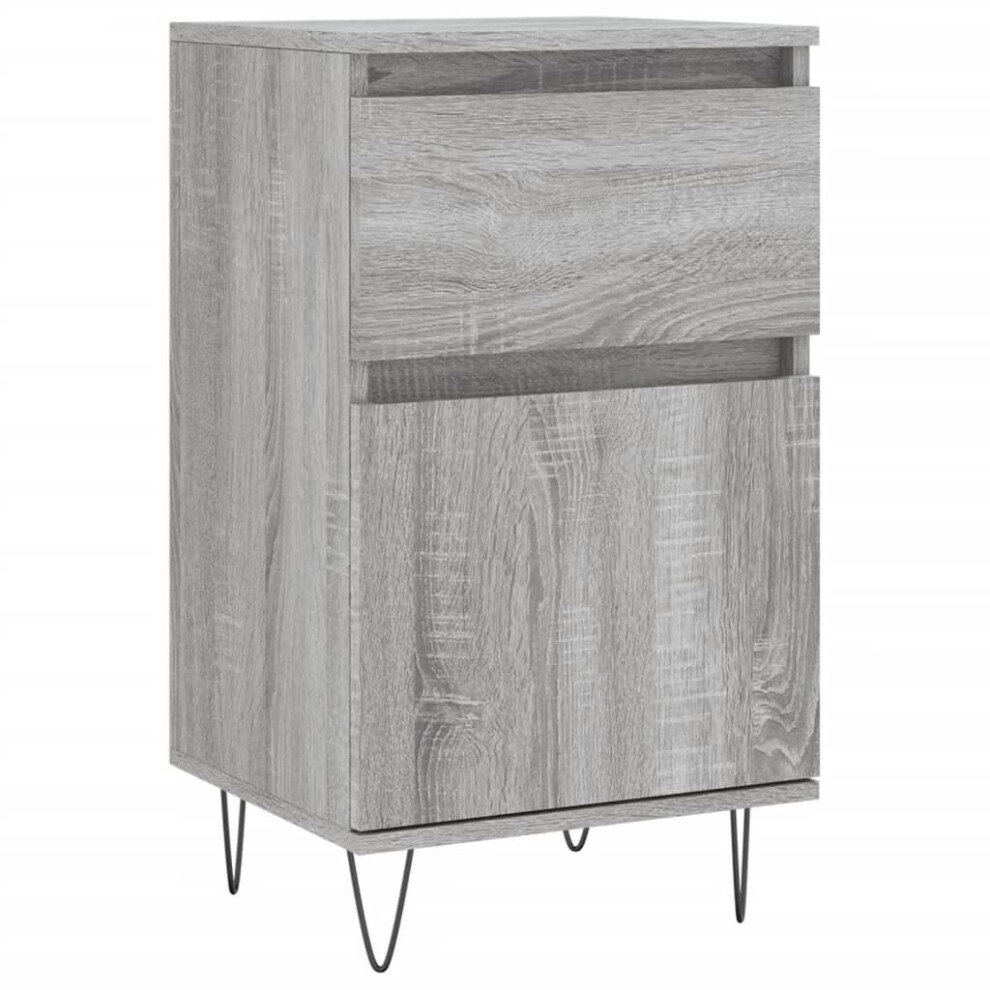 Vidaxl (Grey Sonoma, 1 Pcs) Sideboard Storage Cabinet Cupboard Side Cabinet White Engineered Wood