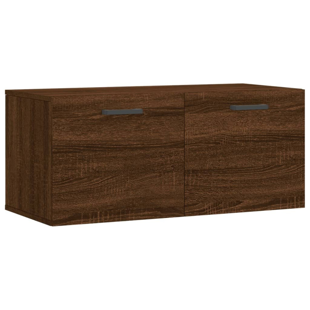 (brown oak, 80 x 36.5 x 35 cm) vidaXL Wall Cabinet Storage Cabinet Display Cabinet Sonoma Oak Engineered Wood