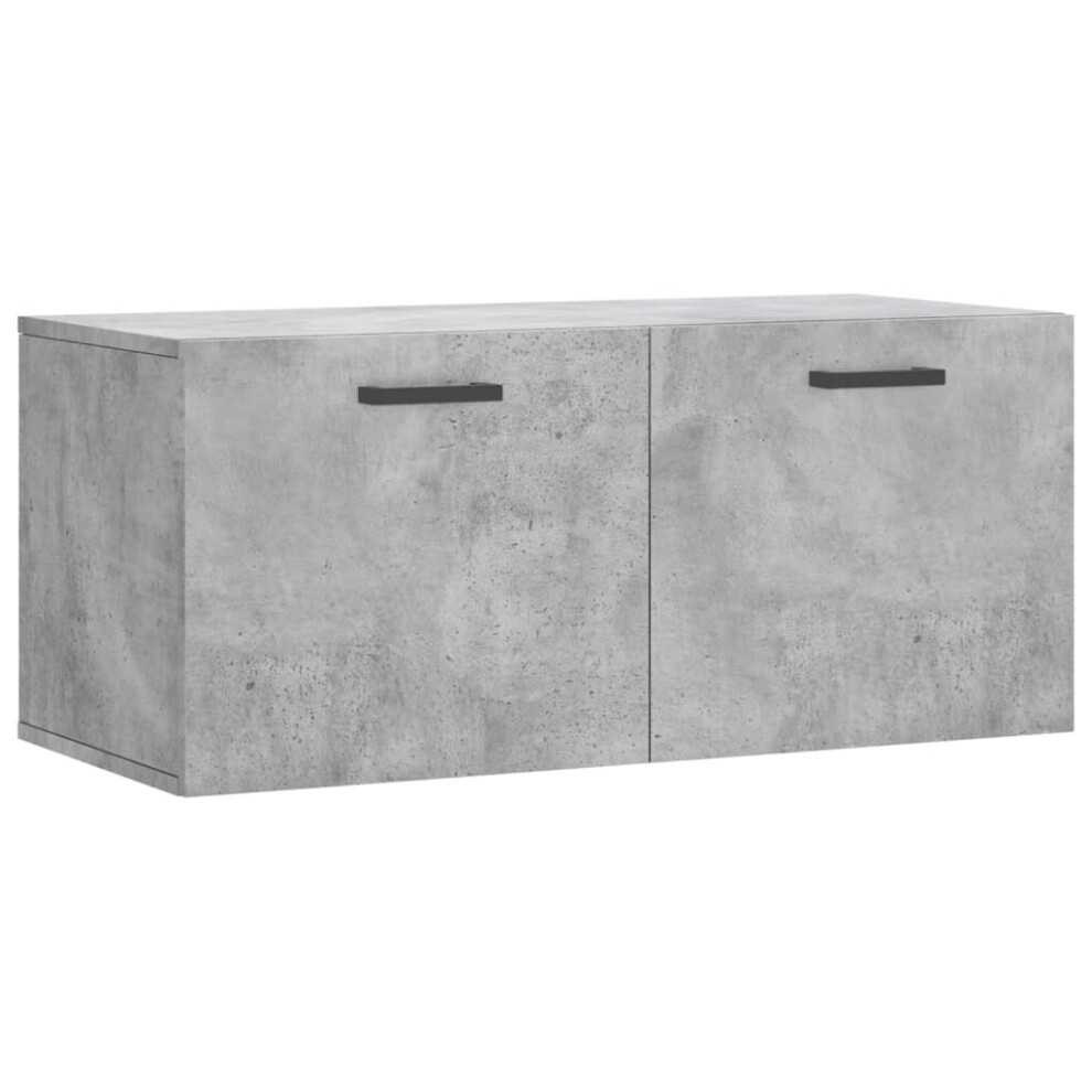 (concrete grey, 80 x 36.5 x 35 cm) vidaXL Wall Cabinet Storage Cabinet Display Cabinet Sonoma Oak Engineered Wood