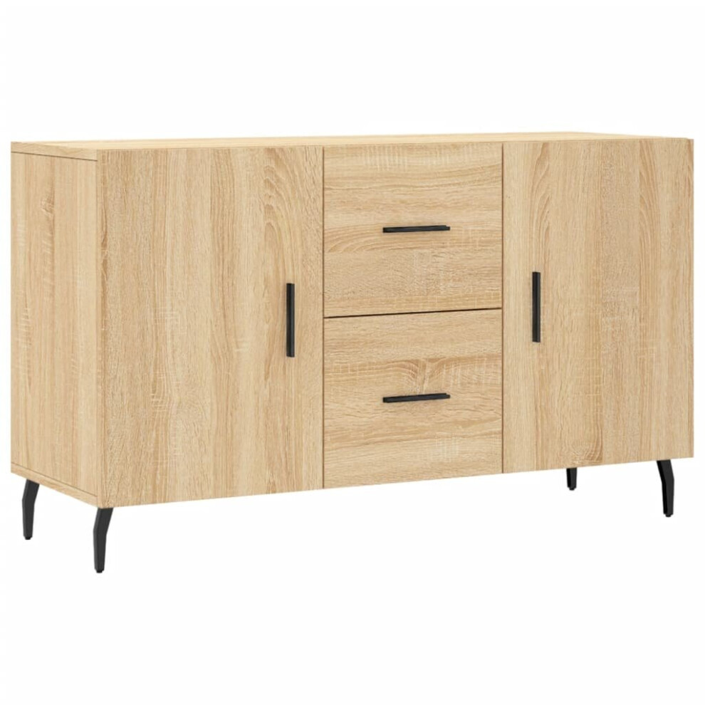 Vidaxl (Sonoma Oak) Sideboard Storage Cabinet Side Cabinet Cupboard White Engineered Wood