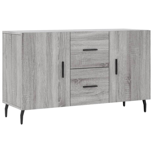 VidaXL (grey sonoma) vidaXL Sideboard Storage Cabinet Side Cabinet Cupboard White Engineered Wood
