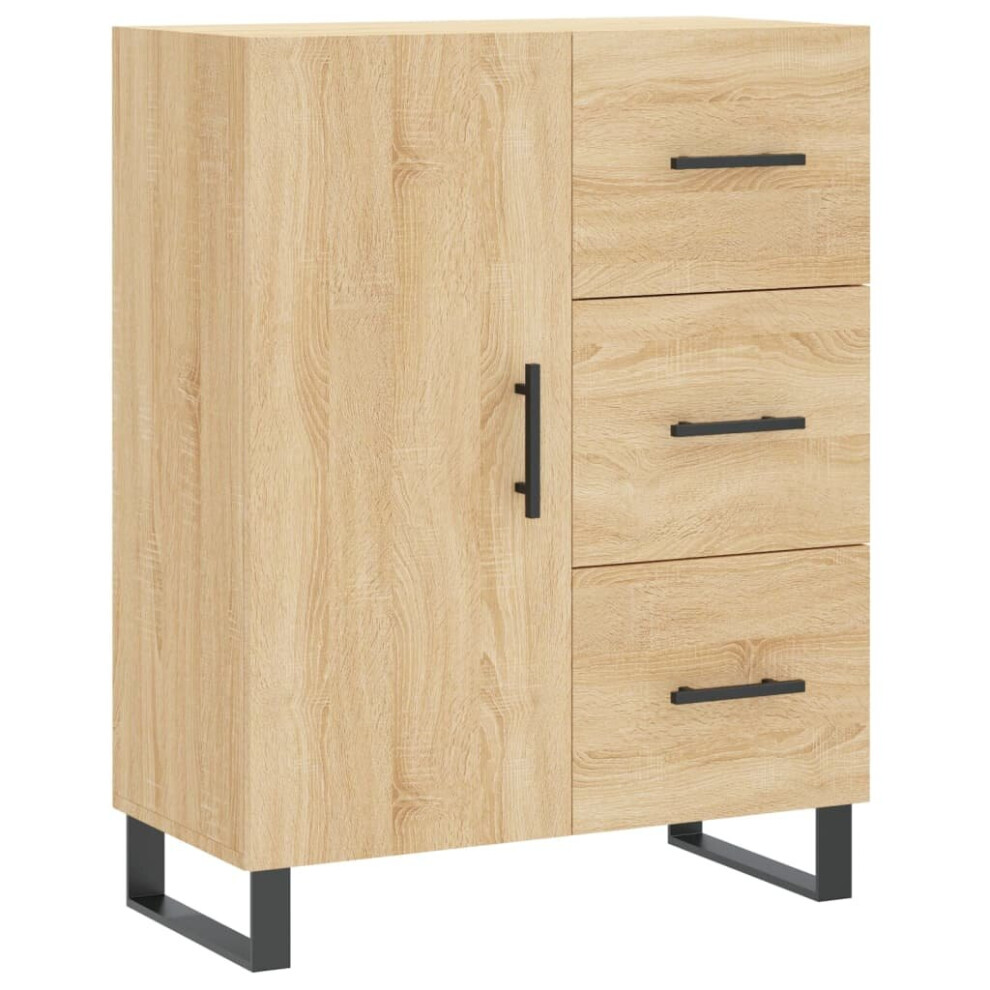 Vidaxl (Sonoma Oak) Sideboard Storage Side Cabinet Cupboard Concrete Engineered Wood Grey