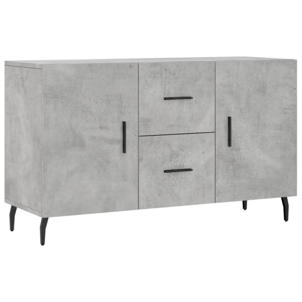 (concrete grey) vidaXL Sideboard Storage Cabinet Side Cabinet Cupboard White Engineered Wood