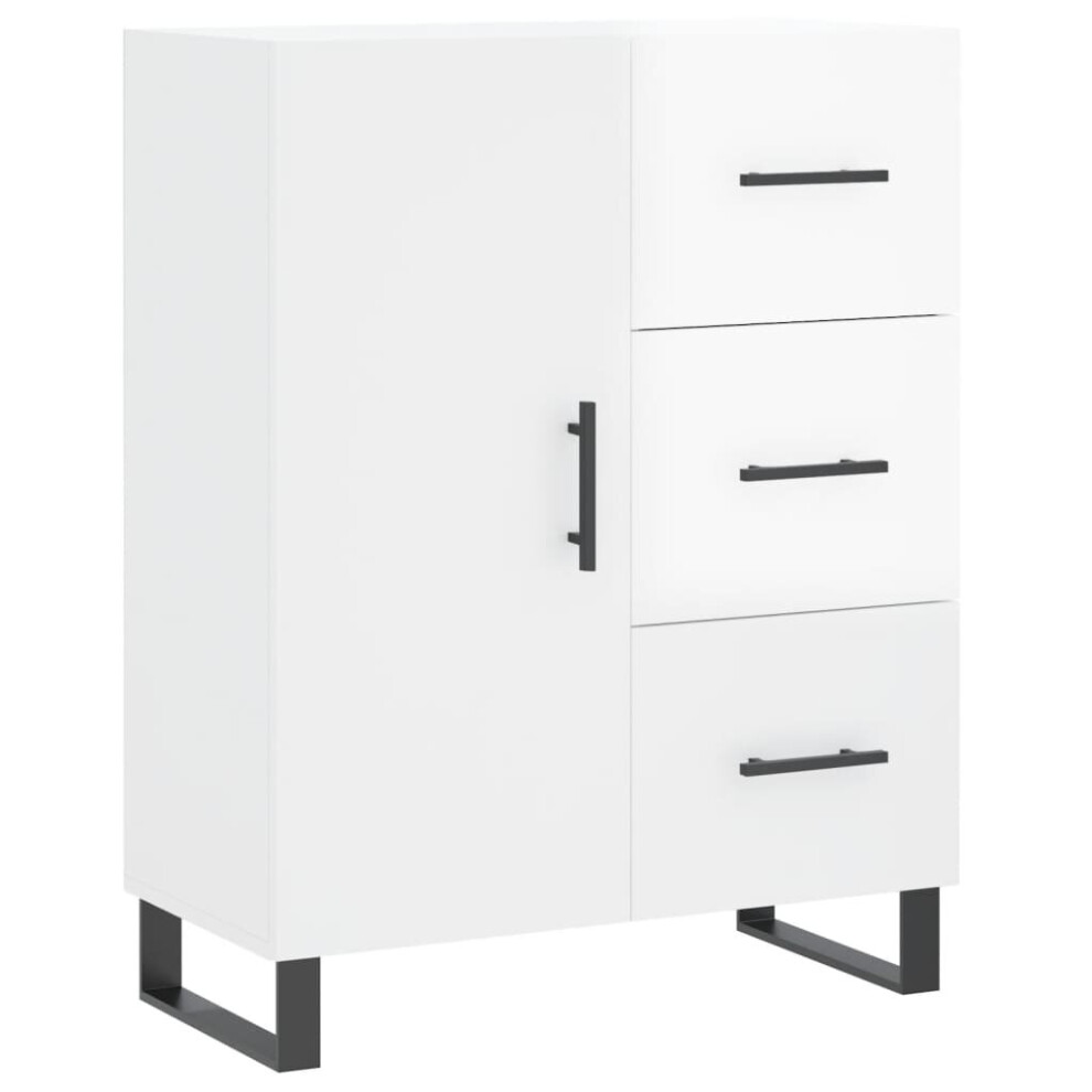 (high gloss white) vidaXL Sideboard Storage Side Cabinet Cupboard Concrete Grey Engineered Wood