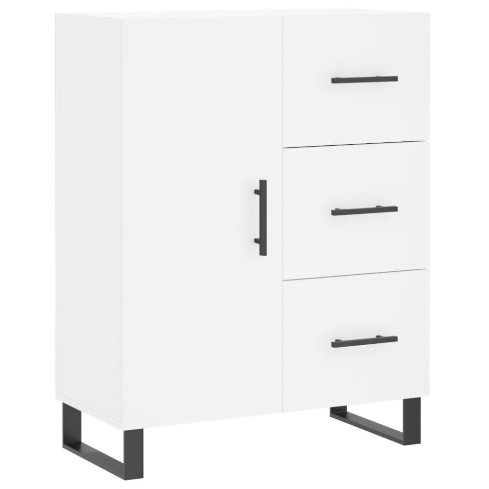 (white) vidaXL Sideboard Storage Side Cabinet Cupboard Concrete Grey Engineered Wood