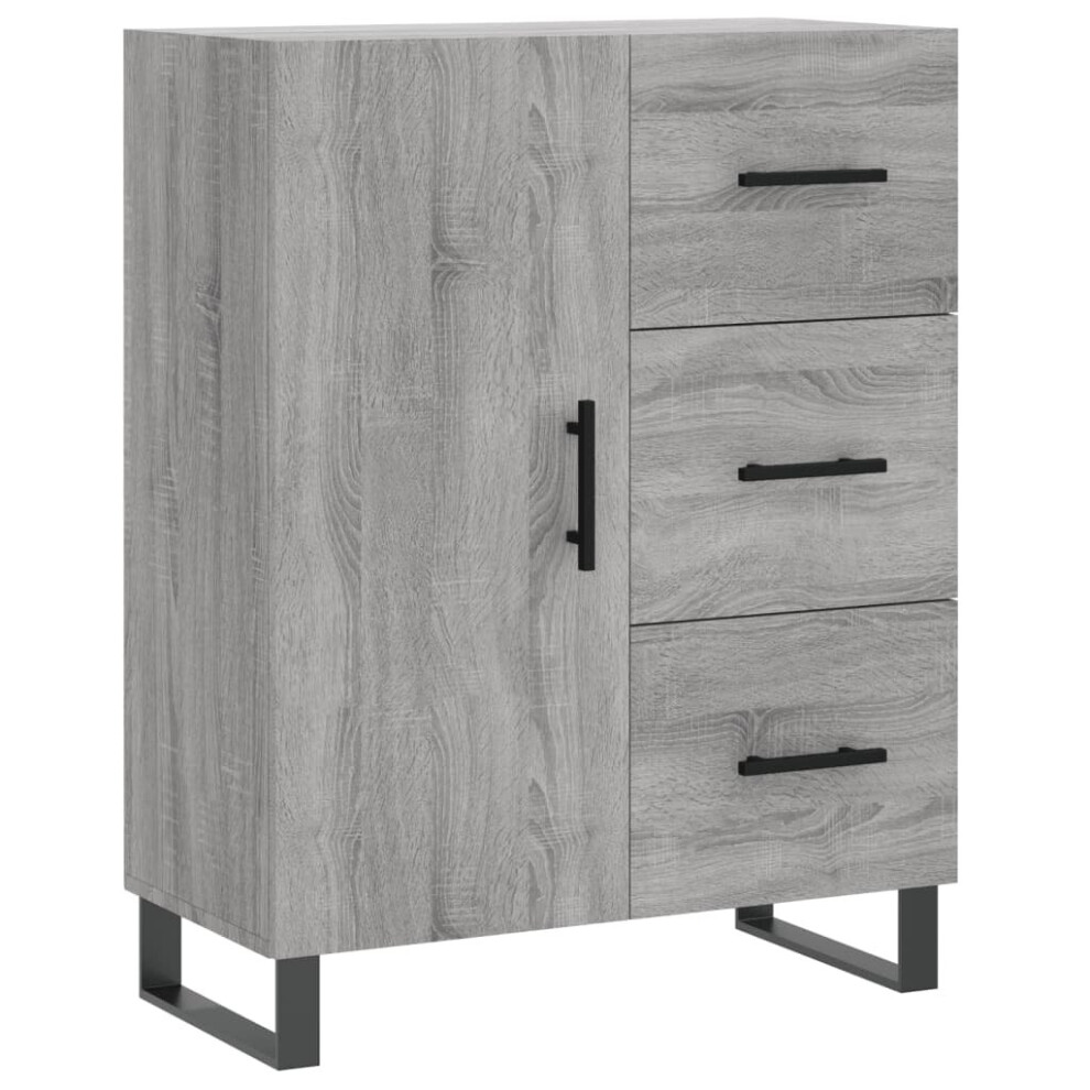 Vidaxl (Grey Sonoma) Sideboard Storage Side Cabinet Cupboard Concrete Grey Engineered Wood
