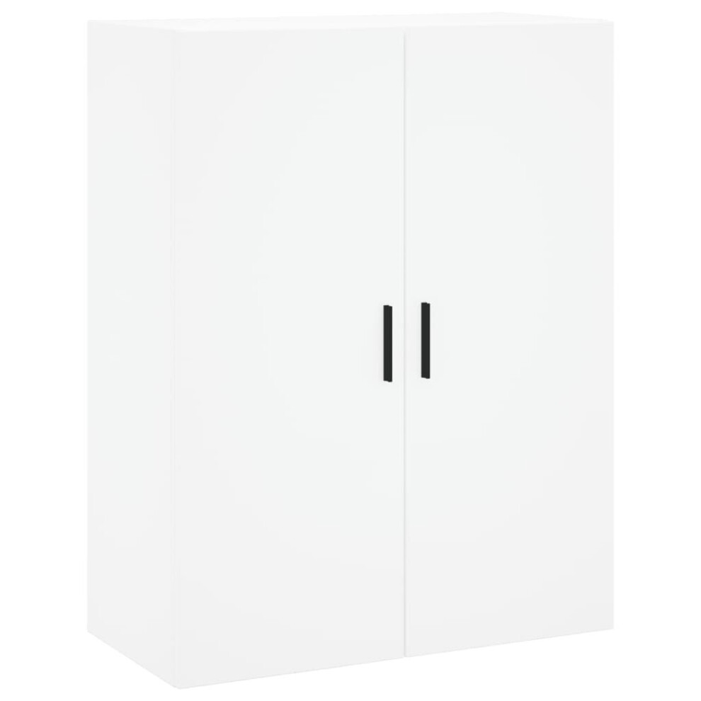 (white) vidaXL Wall Mounted Cabinet Display Cabinet High Gloss White Engineered Wood