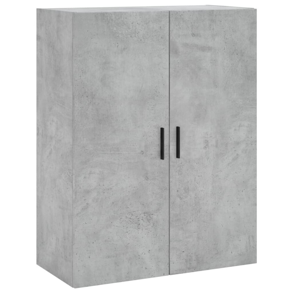 (concrete grey) vidaXL Wall Mounted Cabinet Display Cabinet High Gloss White Engineered Wood