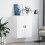 VidaXL (white) vidaXL Wall Mounted Cabinet Display Cabinet High Gloss White Engineered Wood 3