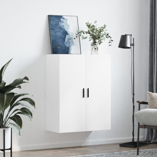 VidaXL (white) vidaXL Wall Mounted Cabinet Display Cabinet High Gloss White Engineered Wood 2