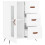 VidaXL (high gloss white) vidaXL Sideboard Storage Side Cabinet Cupboard Sonoma Oak Engineered Wood 6