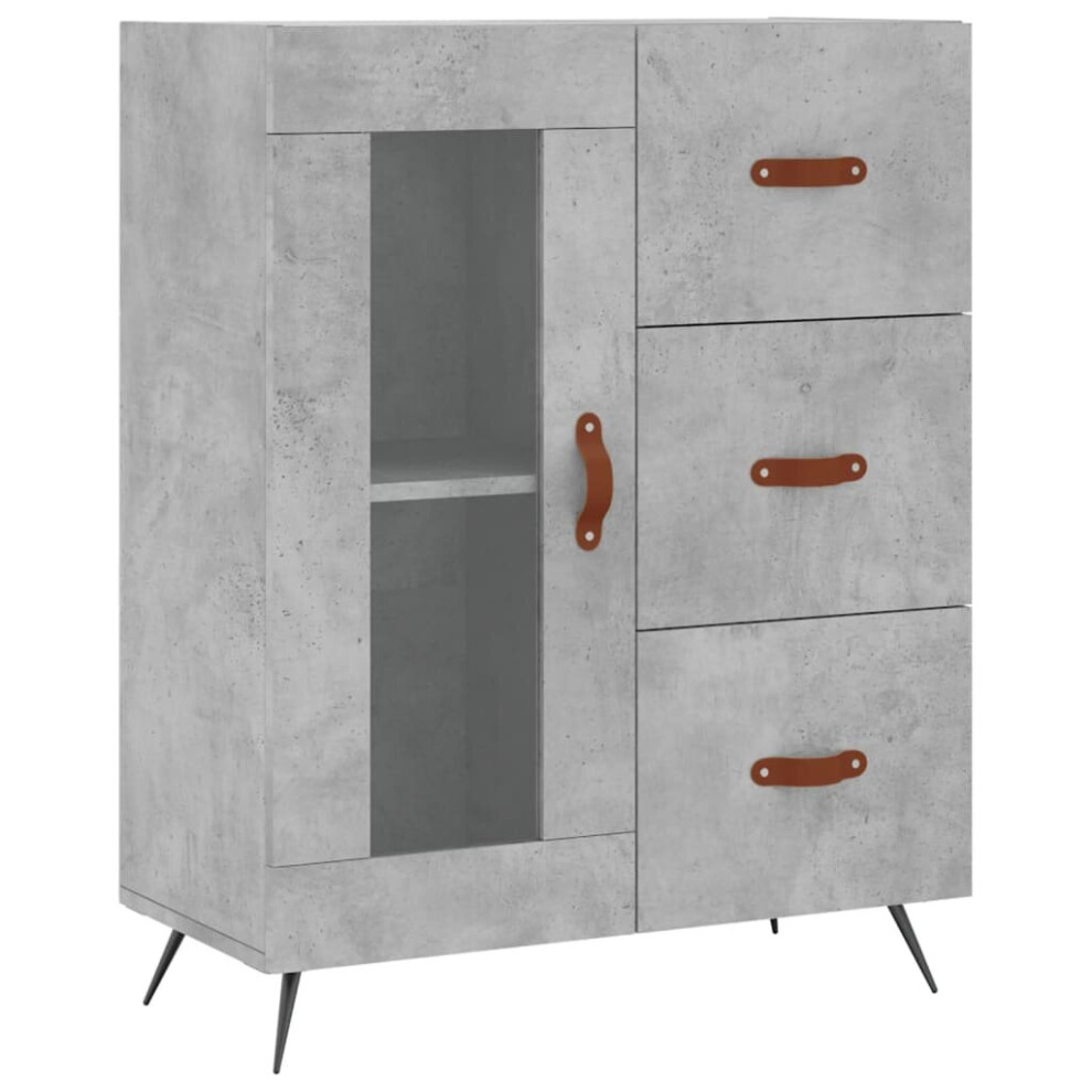 (concrete grey) vidaXL Sideboard Storage Side Cabinet Cupboard Sonoma Oak Engineered Wood