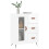VidaXL (high gloss white) vidaXL Sideboard Storage Side Cabinet Cupboard Sonoma Oak Engineered Wood 3