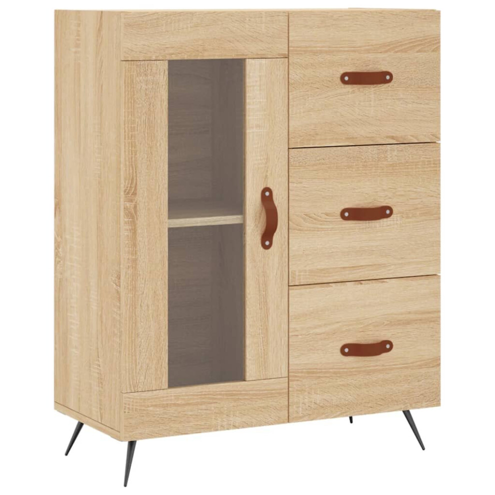 (sonoma oak) vidaXL Sideboard Storage Side Cabinet Cupboard Sonoma Oak Engineered Wood