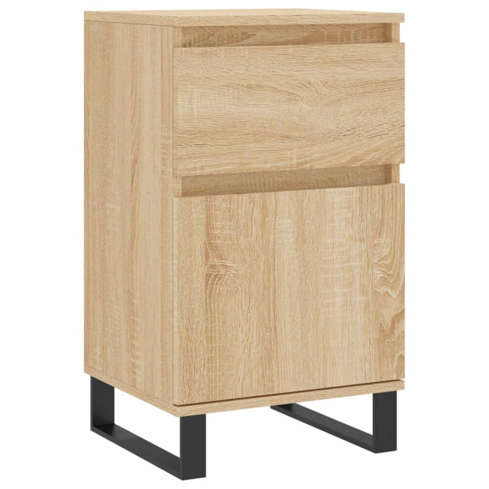 Vidaxl (Sonoma Oak, 1 Pcs) Sideboards Storage Cabinet Cupboard 2 Pcs Smoked Oak Engineered Wood