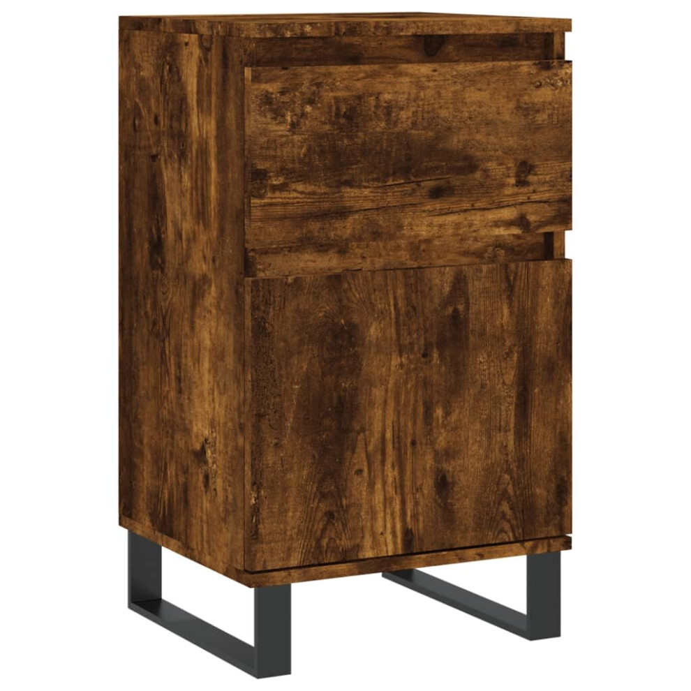 Vidaxl (Smoked Oak, 1 Pcs) Sideboards Storage Cabinet Cupboard 2 Pcs Smoked Oak Engineered Wood Not,Specified