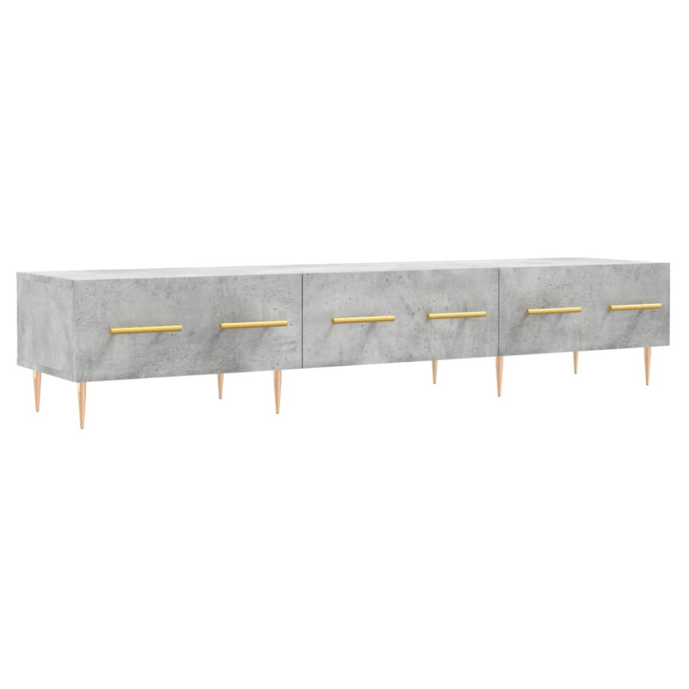 Vidaxl (Concrete ) Tv Cabinet Tv Unit Media Cabinet Tv Stand Smoked Oak Engineered Wood Grey