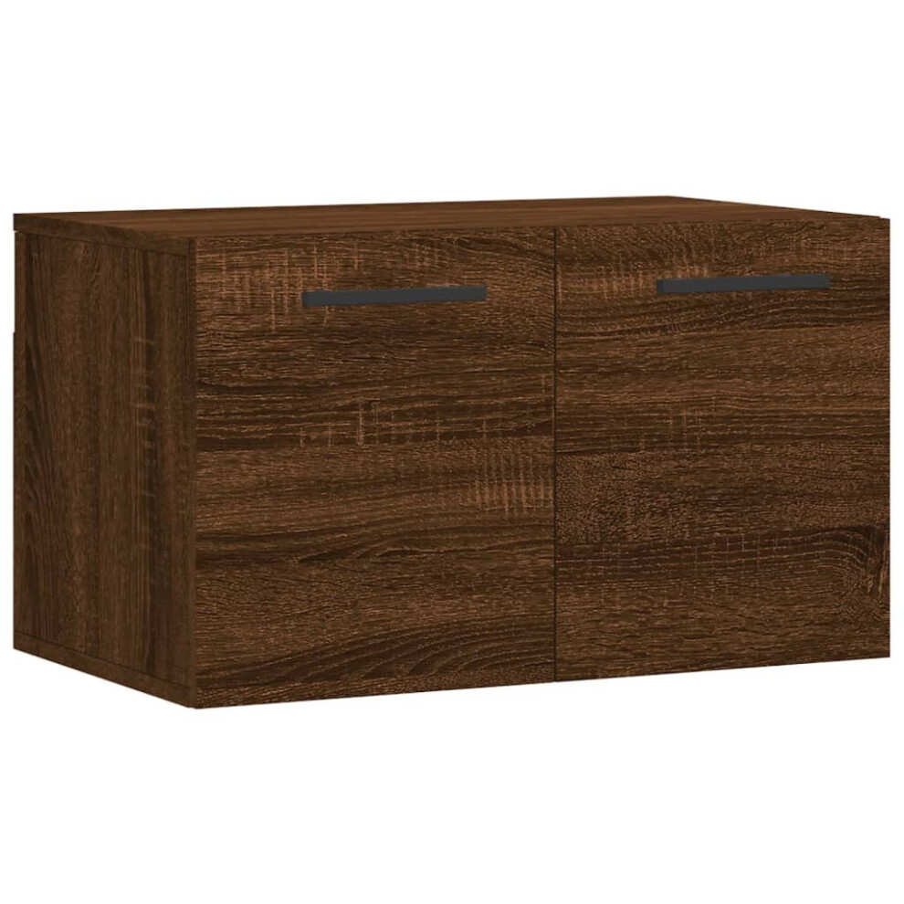 Vidaxl (Brown Oak, 60 X 36.5 X 35 Cm) Wall Cabinet Wall Storage Display Cabinet Grey Sonoma Engineered Wood Brown,Grey