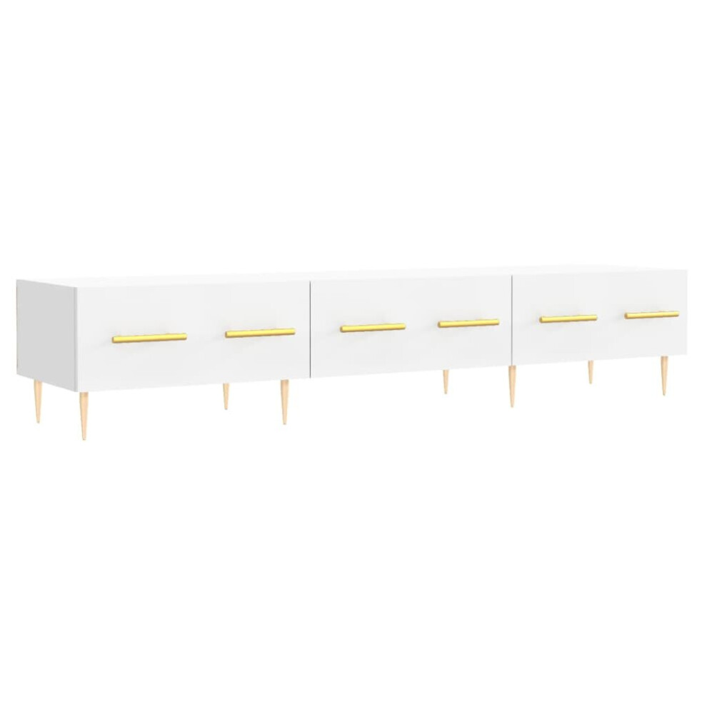 Vidaxl (White) Tv Cabinet Tv Unit Media Cabinet Tv Stand Smoked Oak Engineered Wood