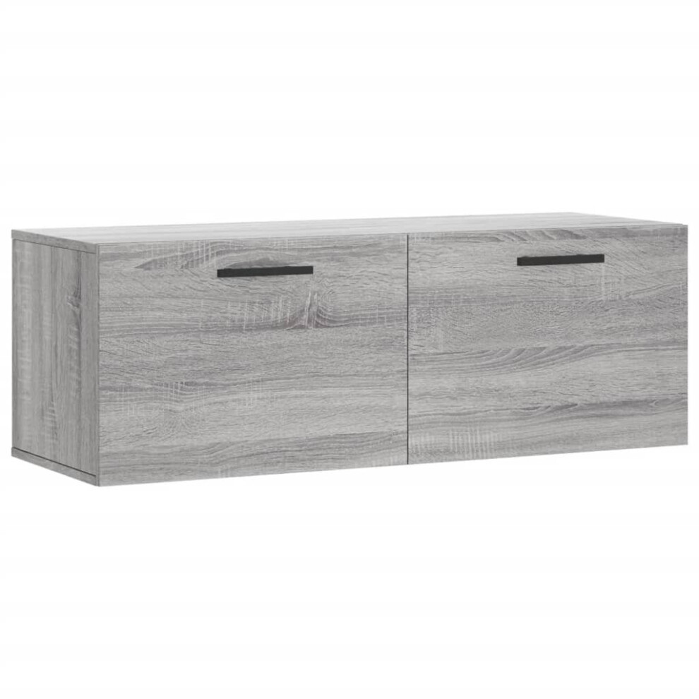 Vidaxl (Grey Sonoma, 100 X 36.5 X 35 Cm) Wall Cabinet Wall Storage Display Cabinet Grey Sonoma Engineered Wood