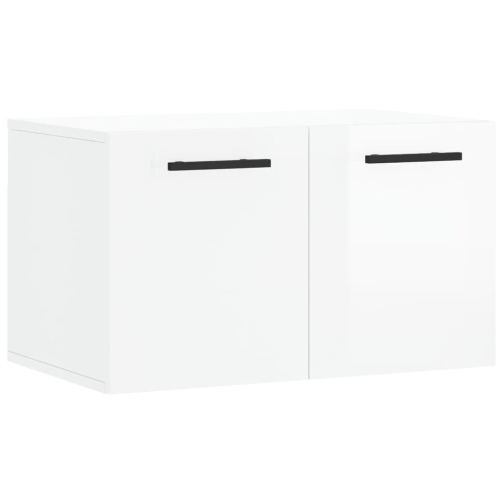 (high gloss white, 60 x 36.5 x 35 cm) vidaXL Wall Cabinet Wall Storage Display Cabinet Grey Sonoma Engineered Wood