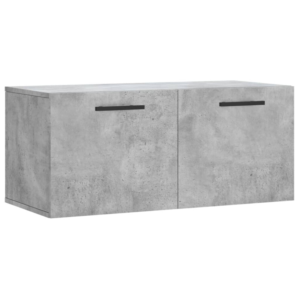 Vidaxl (Concrete Grey, 80 X 36.5 X 35 Cm) Wall Cabinet Wall Storage Display Cabinet Grey Sonoma Engineered Wood