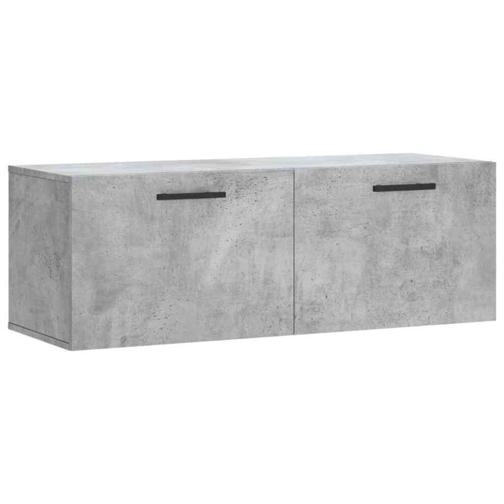 (concrete grey, 100 x 36.5 x 35 cm) vidaXL Wall Cabinet Wall Storage Display Cabinet Grey Sonoma Engineered Wood