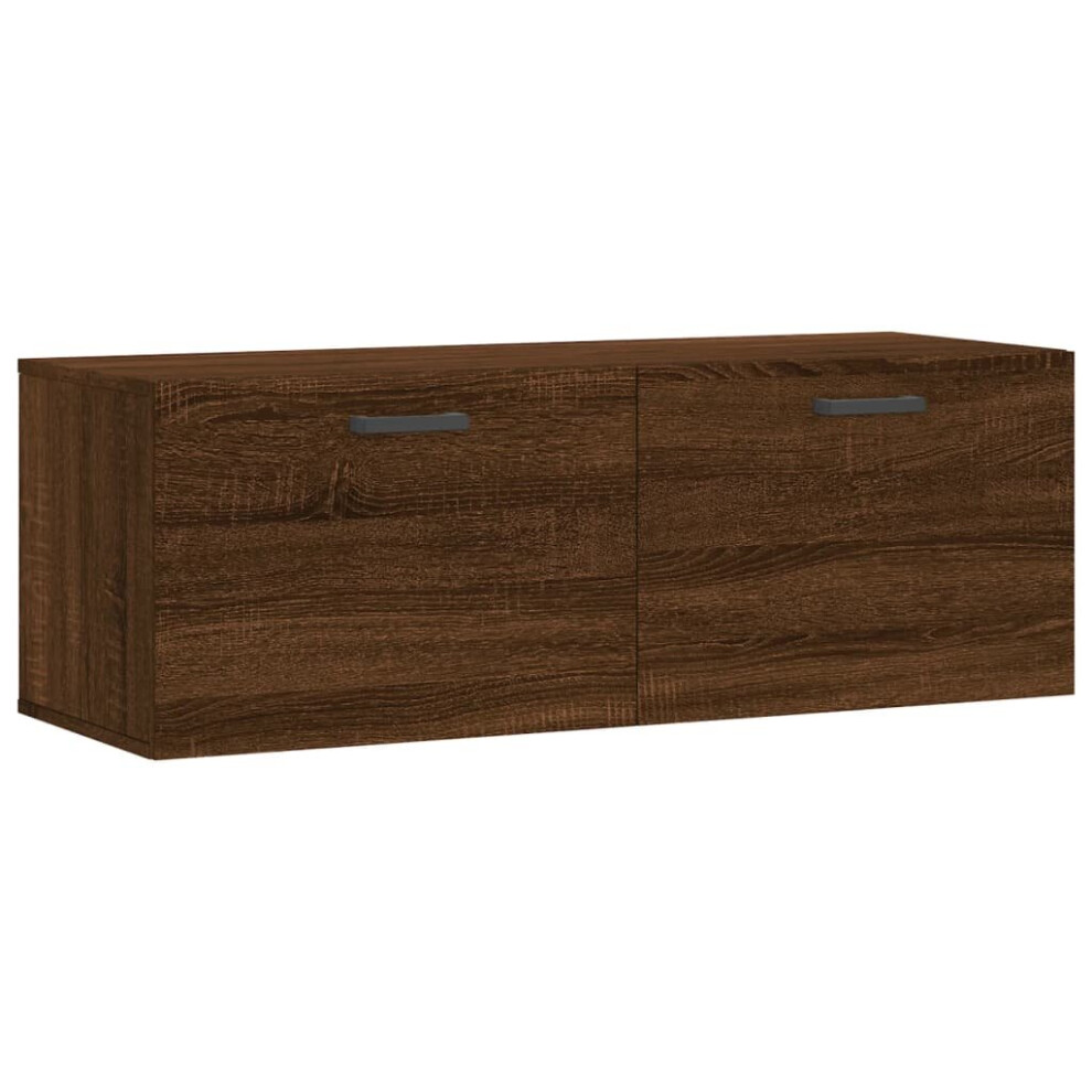 (brown oak, 100 x 36.5 x 35 cm) vidaXL Wall Cabinet Storage Cabinet Display Cabinet Sonoma Oak Engineered Wood