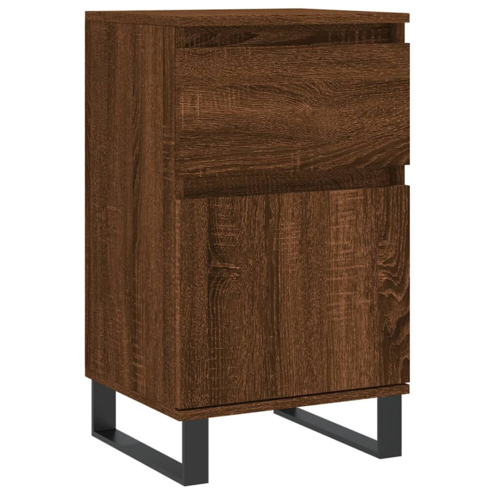 (brown oak, 1 pcs) vidaXL Sideboards Storage Cabinet Cupboard 2 pcs Smoked Oak Engineered Wood