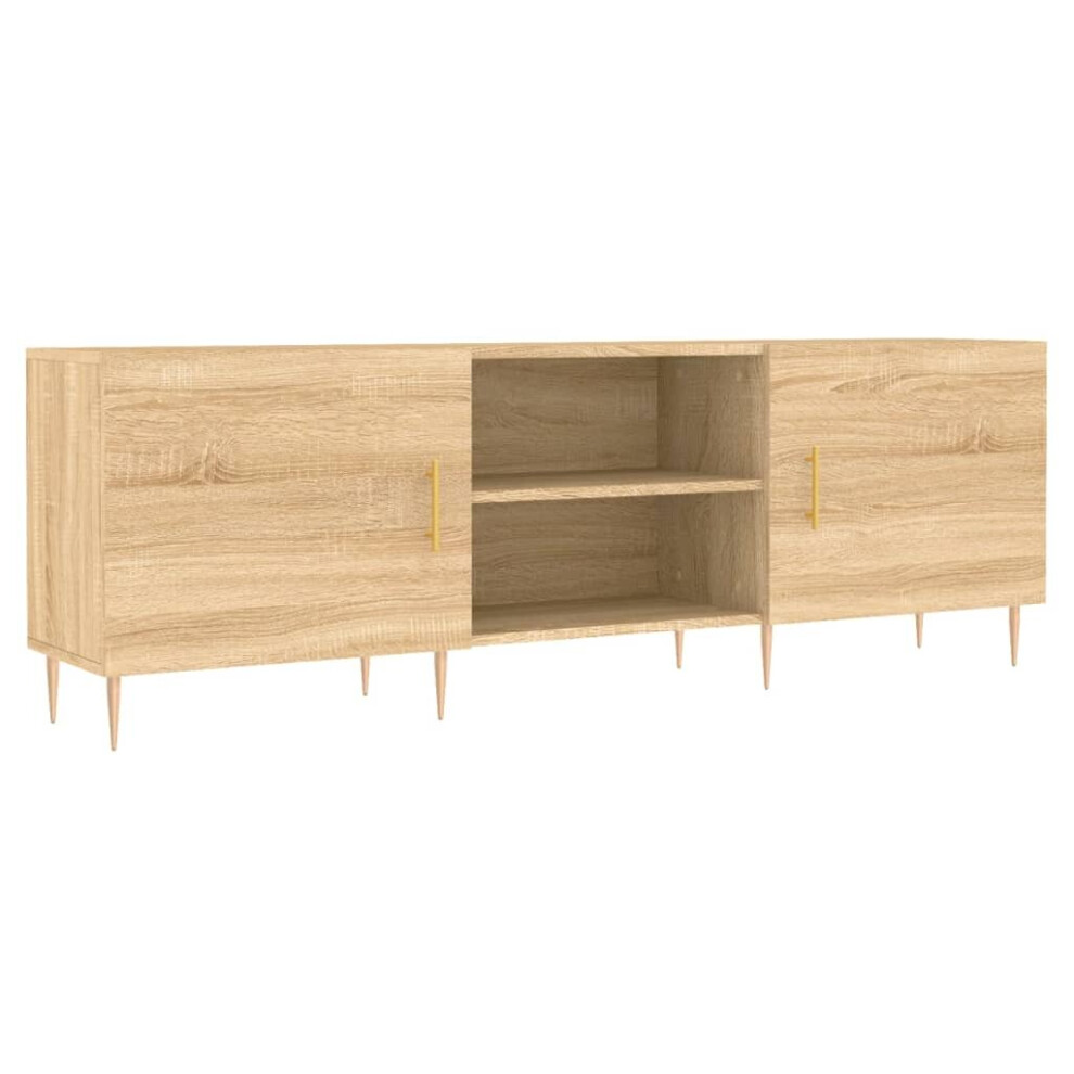Vidaxl (Sonoma Oak) Tv Cabinet Tv Console Sideboard Media Console Engineered Wood White