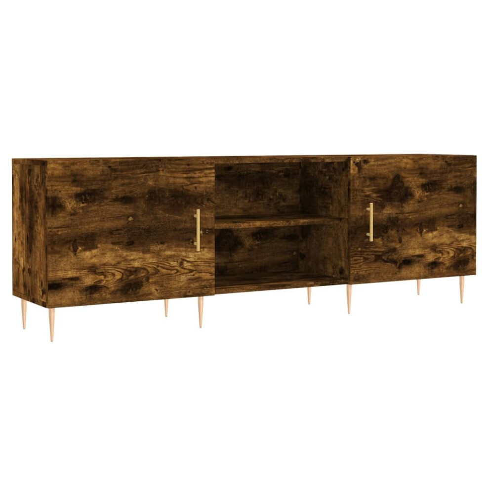 Vidaxl (Smoked Oak) Tv Cabinet Tv Console Sideboard Media Console Engineered Wood White