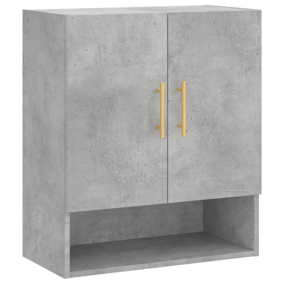 Vidaxl (Concrete Grey) Wall Cabinet Wall Storage Display Cabinet Concrete Grey Engineered Wood
