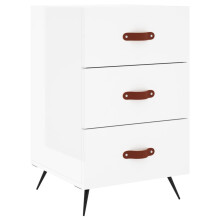 (high gloss white) vidaXL Bedside Cabinets Side Table Bed Cabinet Nightstand Engineered Wood