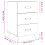 VidaXL (high gloss white) vidaXL Bedside Cabinets Side Table Bed Cabinet Nightstand Engineered Wood 4
