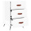 VidaXL (high gloss white) vidaXL Bedside Cabinets Side Table Bed Cabinet Nightstand Engineered Wood 5