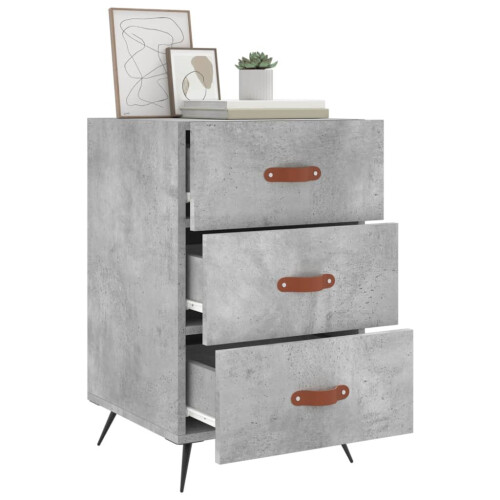 VidaXL (concrete grey) vidaXL Bedside Cabinets Side Table Bed Cabinet Nightstand Engineered Wood 2