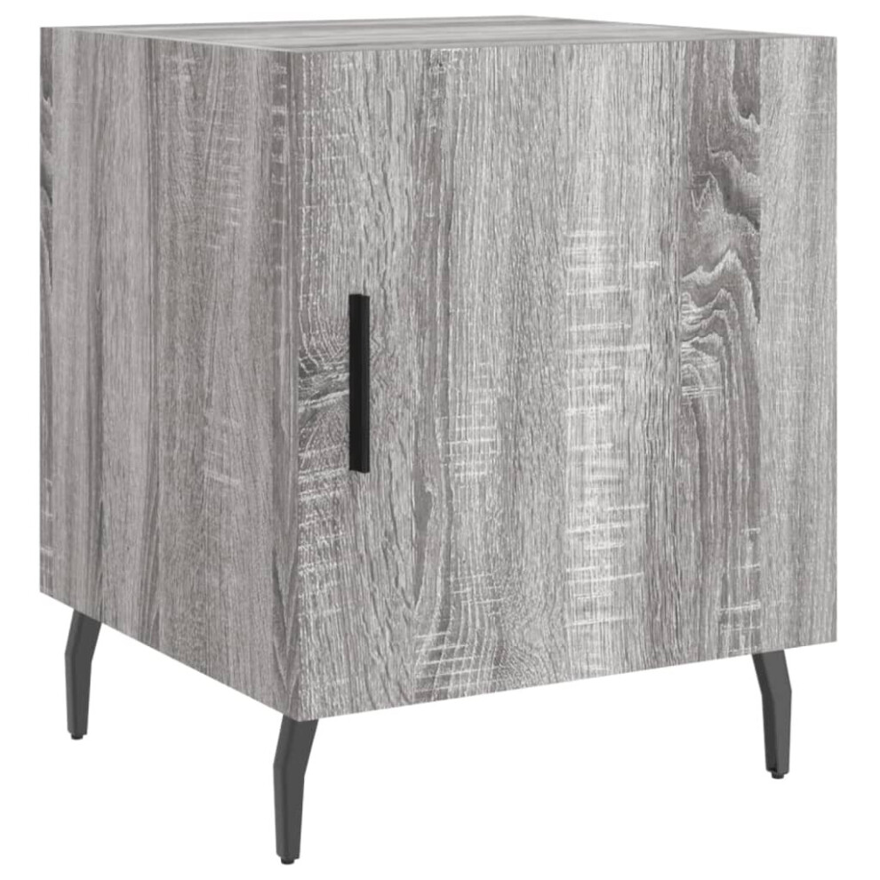 (grey sonoma, 1 pcs) vidaXL Bedside Cabinet Bedside Table Nightstand Bedstand White Engineered Wood