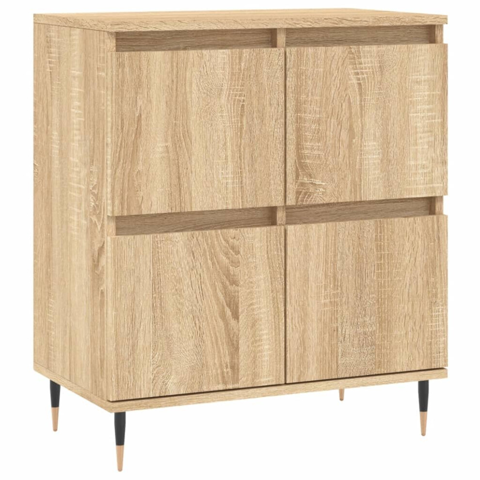 Vidaxl (Sonoma Oak) Sideboard Storage Side Cabinet Cupboard Grey Sonoma Engineered Wood