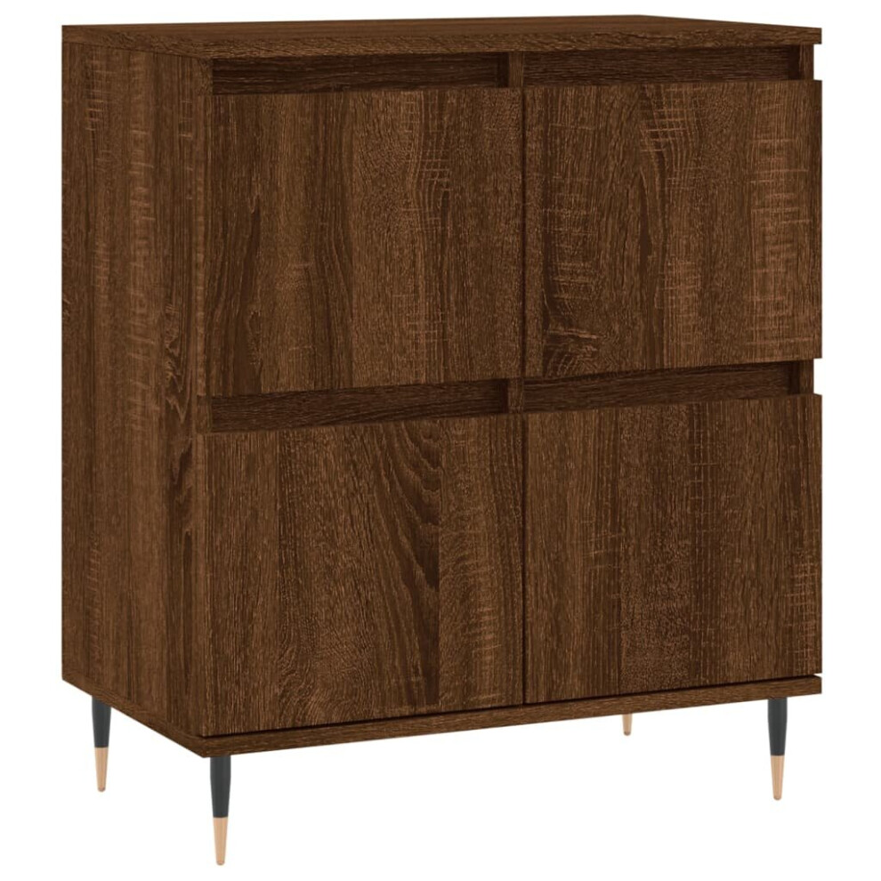 (brown oak) vidaXL Sideboard Storage Side Cabinet Cupboard Grey Sonoma Engineered Wood