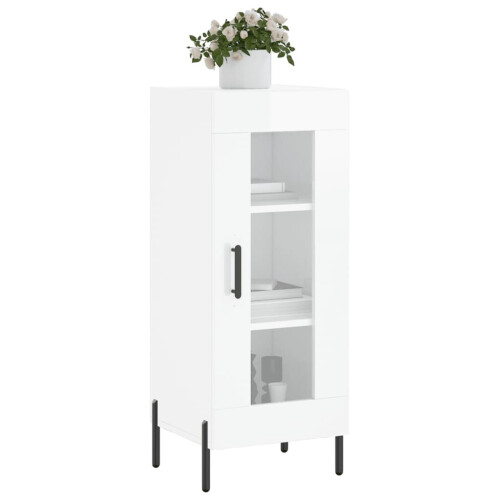VidaXL (high gloss white) vidaXL Sideboard Storage Cabinet Cupboard Side Cabinet White Engineered Wood 2