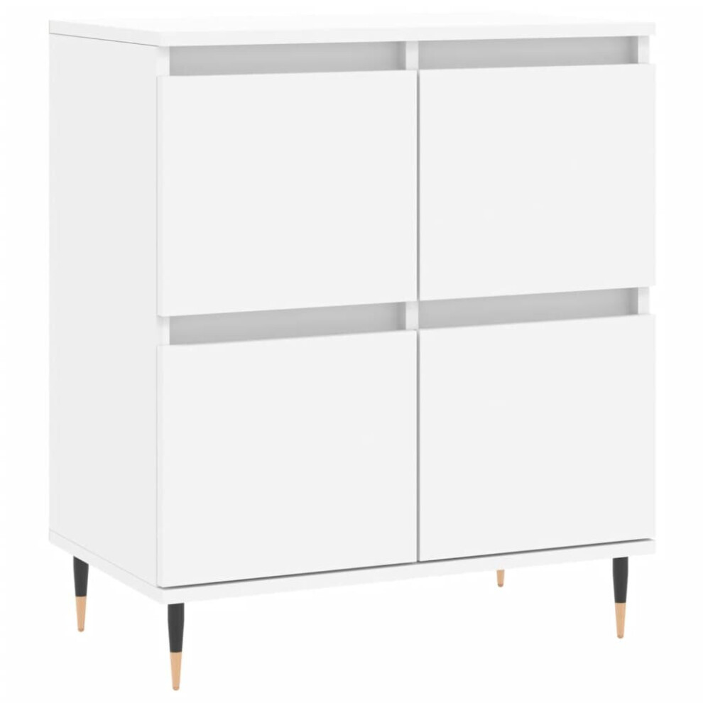 (white) vidaXL Sideboard Storage Side Cabinet Cupboard Grey Sonoma Engineered Wood