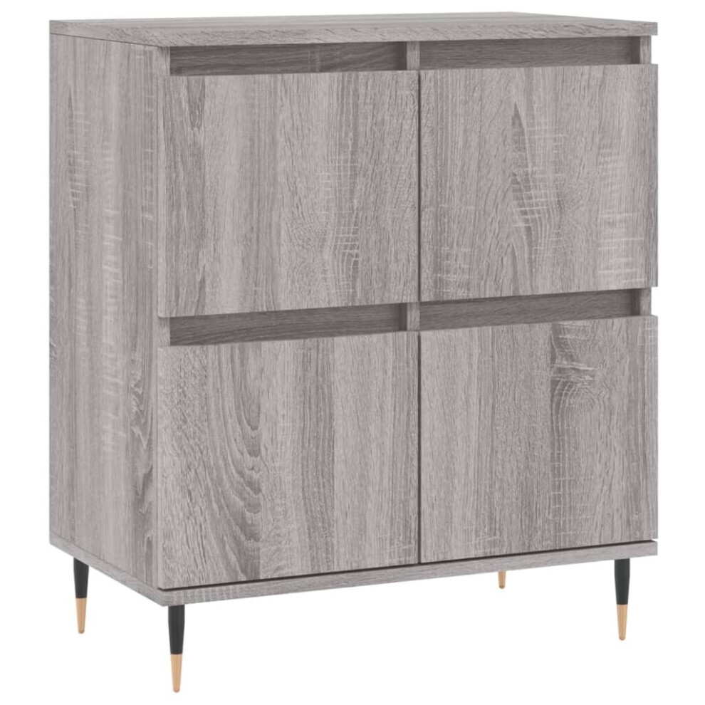 (grey sonoma) vidaXL Sideboard Storage Side Cabinet Cupboard Grey Sonoma Engineered Wood